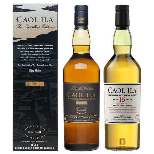 Feis Ile 2022 Caol Ila 15 Year Old Single Malt Scotch Whisky & Caol Ila 2021 Distillers Edition Single Malt Scotch Whisky, 2x70cl