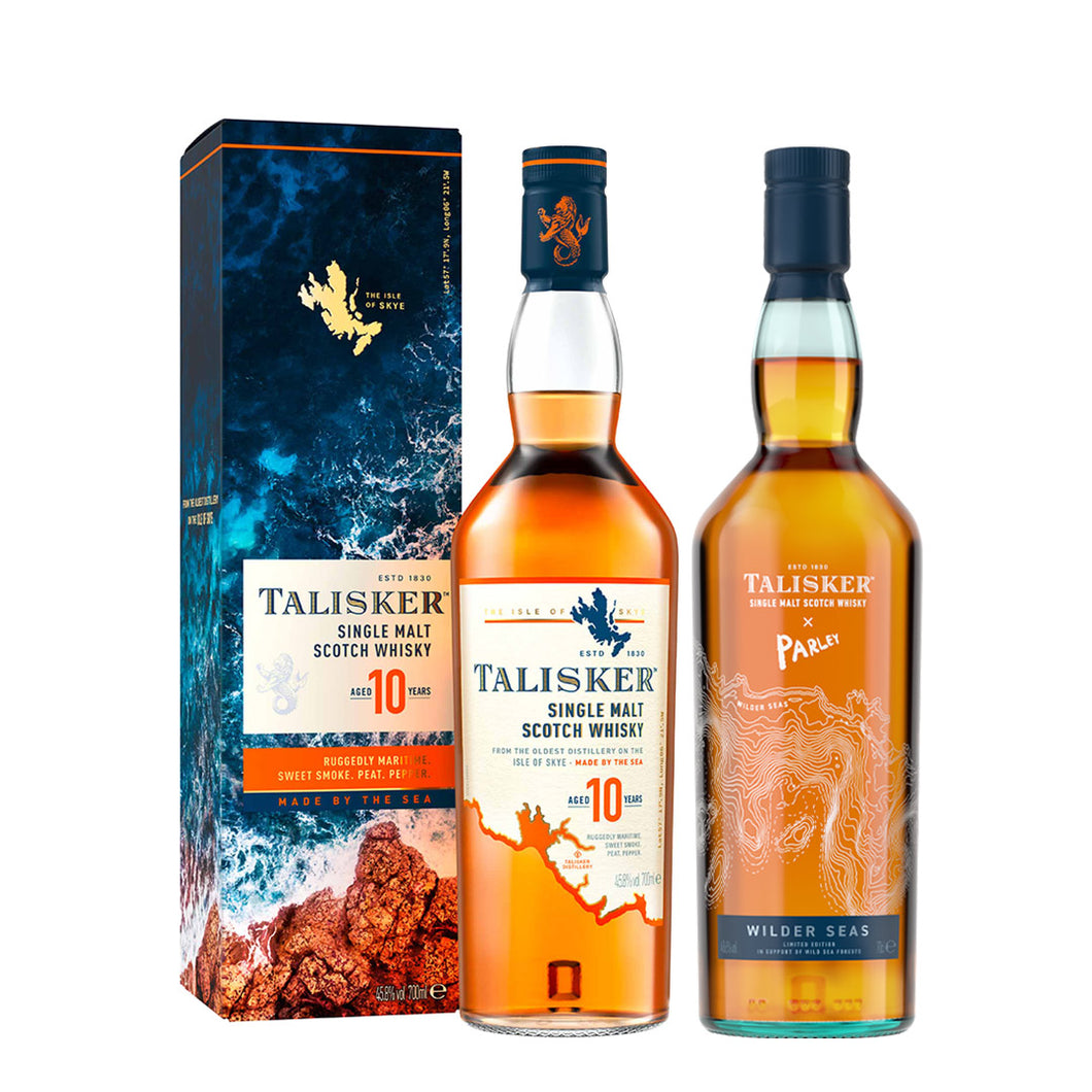 Talisker Wilder Seas & Talisker 10 Single Malt Scotch Whisky, 2x70cl