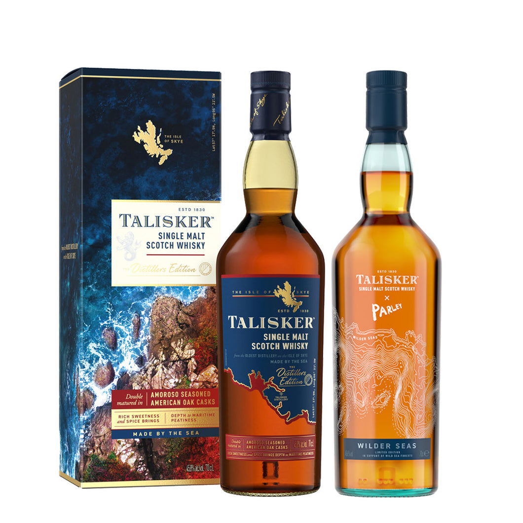 Talisker Wilder Seas & Talisker 2022 Distillers Edition Single Malt Scotch Whisky, 2x70cl