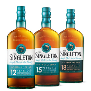 The Singleton Of Dufftown 12,15 & 18 Year Old Single Malt Scotch Whisky 3x70cl