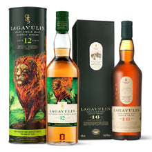 Load image into Gallery viewer, Lagavulin 16 Year Old Single Malt Scotch Whisky &amp; Lagavulin 12 Year Old Special Releases 2021 Single Malt Scotch Whisky, 2x70cl