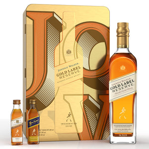 Johnnie Walker Gold Label Reserve Blended Scotch Whisky 70cl with Gift Tin & 2x5cls