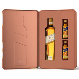 Johnnie Walker 18 Year Old Blended Scotch Whisky 70cl with Gift Tin & 2x5cls