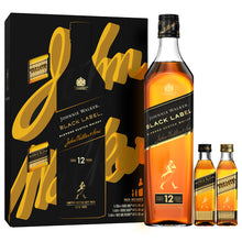 Load image into Gallery viewer, Johnnie Walker Black Label Blended Scotch Whisky 70cl Giftpack with 2x5cls