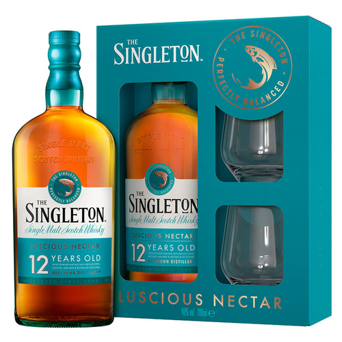 The Singleton Of Dufftown 12 Year Old Single Malt Scotch Whisky Gift Pack with 2 Glasses, 70cl