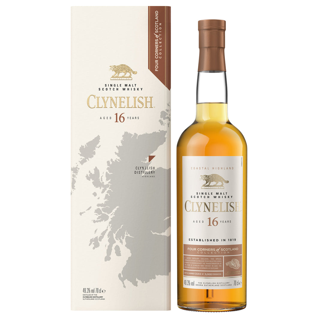 Clynelish 16 Year Old Single Malt Scotch Whisky, The Four Corners of Scotland Collection, 70cl