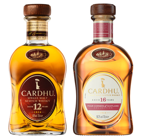 Cardhu 12 Year Old Single Malt Scotch Whisky & Cardhu 16 Year Old Single Malt Scotch Whisky, The Four Corners of Scotland Collection, 2x70cl