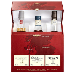 The Whisky Classic Malts™ Gentle Collection Gift Pack 3x20cl