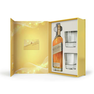 Johnnie Walker Gold Label Reserve Blended Scotch Whisky Gift pack with 2 Glasses, 70cl