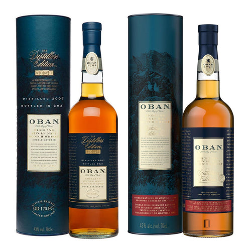 Oban 2021 & 2022 Distillers Edition Single Malt Scotch Whisky, 2x70cl