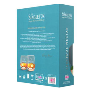 2022 Edition - The Singleton 12 Year Old Single Malt Scotch Whisky 70cl Giftpack with 2 Glasses