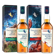 Load image into Gallery viewer, Talisker Skye Single Malt Scotch Whisky &amp; Talisker Storm Single Malt Scotch Whisky, 2x70cl