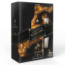 Load image into Gallery viewer, Johnnie Walker Black Label Blended Scotch Whisky Gift pack with 2 Glasses, 70cl