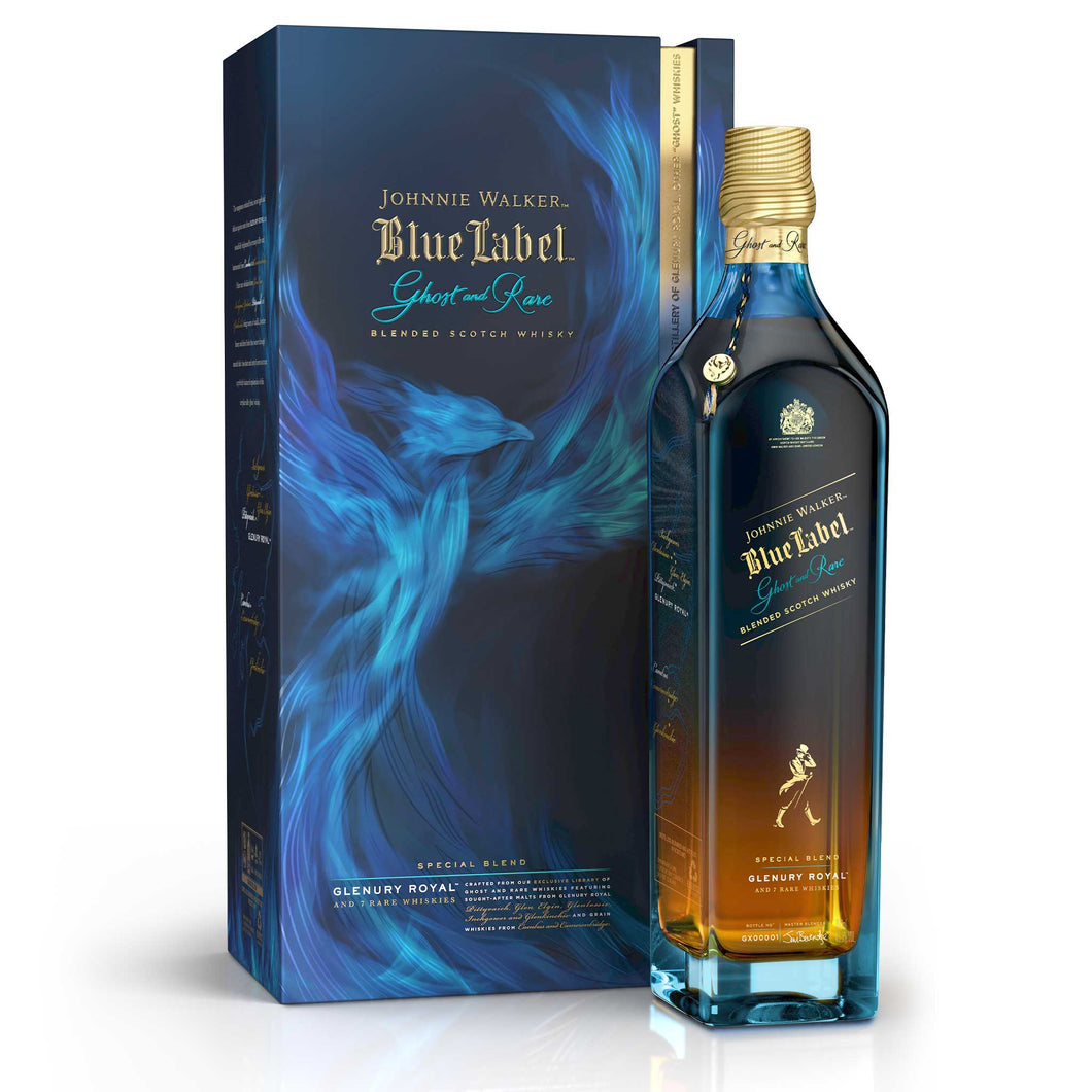 Johnnie Walker Blue Label Ghost and Rare Glenury Royal Edition Blended Scotch Whisky, 70cl