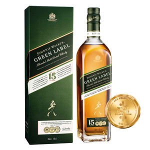 Johnnie Walker Green Label 15 Year Old Blended Scotch Whisky, 70cl