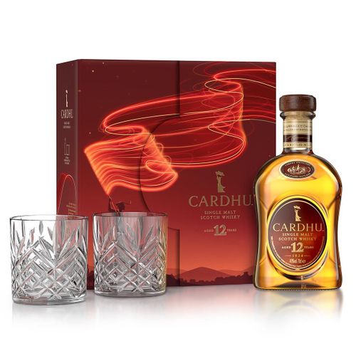 Cardhu 12 Year Old Single Malt Scotch Whisky 70cl Giftpack with 2 Glasses